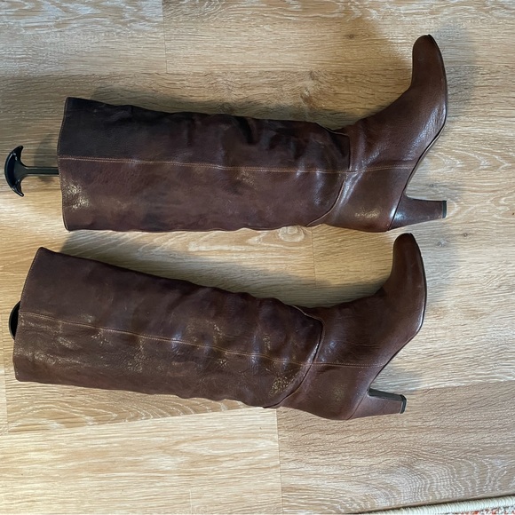 Les Lolitas brown leather boots - Picture 1 of 3